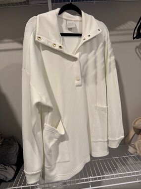 Varley Cream Snap-Front Pullover
